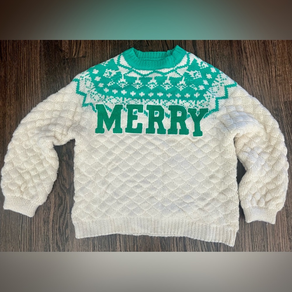Judith March Green Merry Holiday Sweater